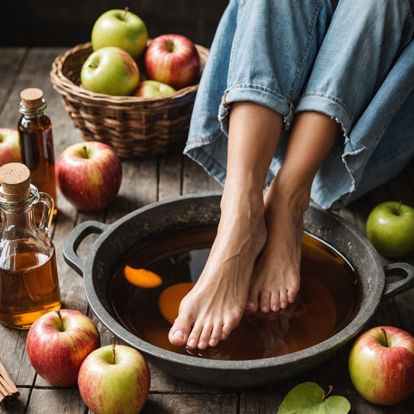 Quels sont les bienfaits des bains de pieds au vinaigre de cidre et comment les réaliser?